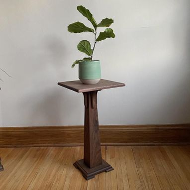 Custom Made Pedestal Plant Stand, Hardwood—Perfect For Heavy Pots!