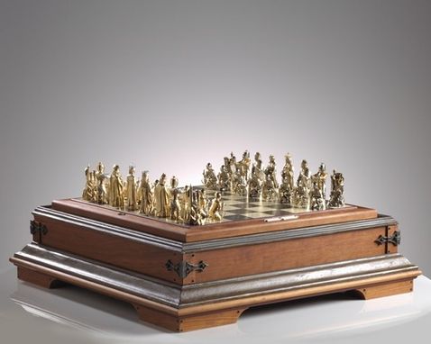 Custom Made Gold Chess Set (No.1 Of 12) Circa 1972