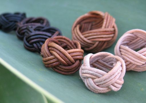 Custom Made Ring:  Turk's Head Knot From Leather Cord