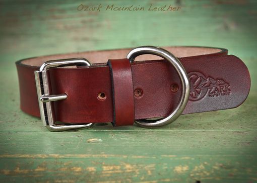 Custom Made Leather Dog Collar With Custom Name And Address