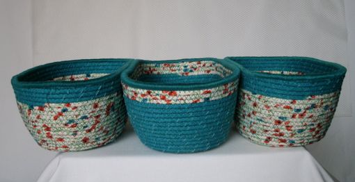 Custom Made Fabric Bowls - Set Of 3 Connected - Serving - Picnic Ware - Gift For Her