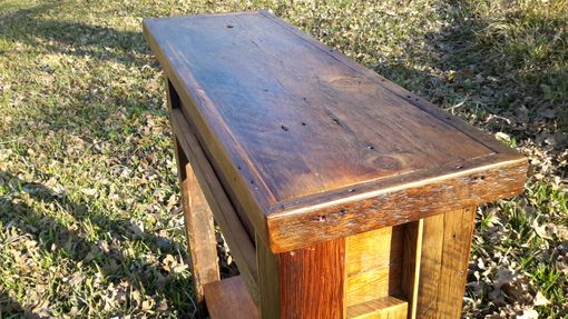 Custom Made Authentic Montana Made Barnwood Sofa Table/Entryway Table