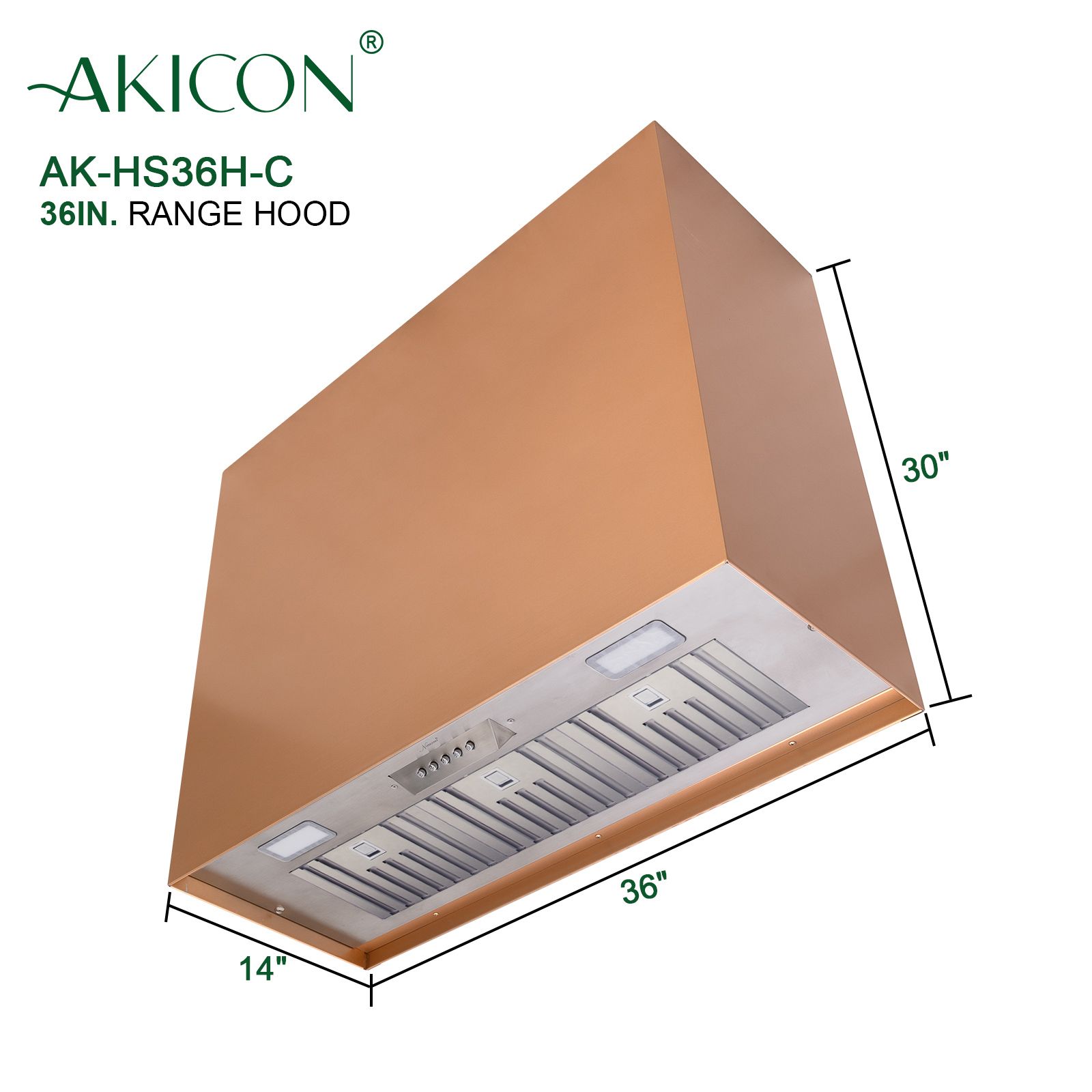 Buy Hand Made Akicon 36 Stainless Steel Range Hood Modern Box Kitchen   C27208e99e6d588 Ak Hs36h C 3 