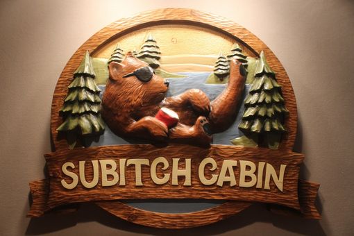 Custom Made Custom Carved Bear Signs, Cabin Signs, Deer Signs, Beaver Signs, Wolf Signs, Wildlife Signs