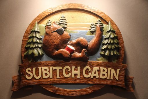 Custom Made Custom Carved Bear Signs, Cabin Signs, Deer Signs, Beaver Signs, Wolf Signs, Wildlife Signs