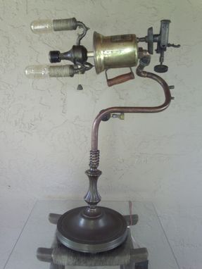 Custom Made Industrial/Steampunk Edison Light Vintage Torch Table Lamp