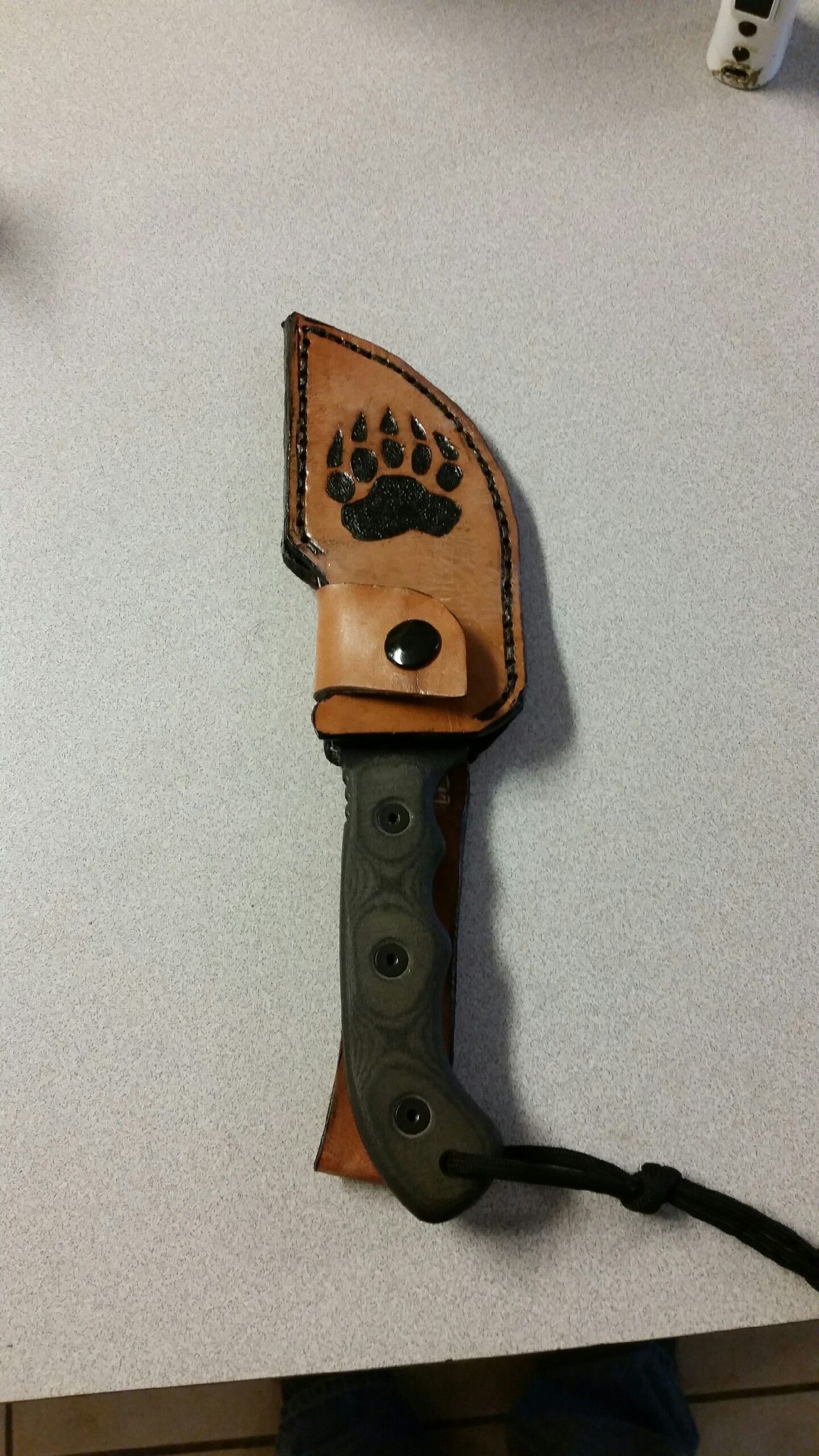 Custom Made Leather Knife Sheath by All Things Leather Maker