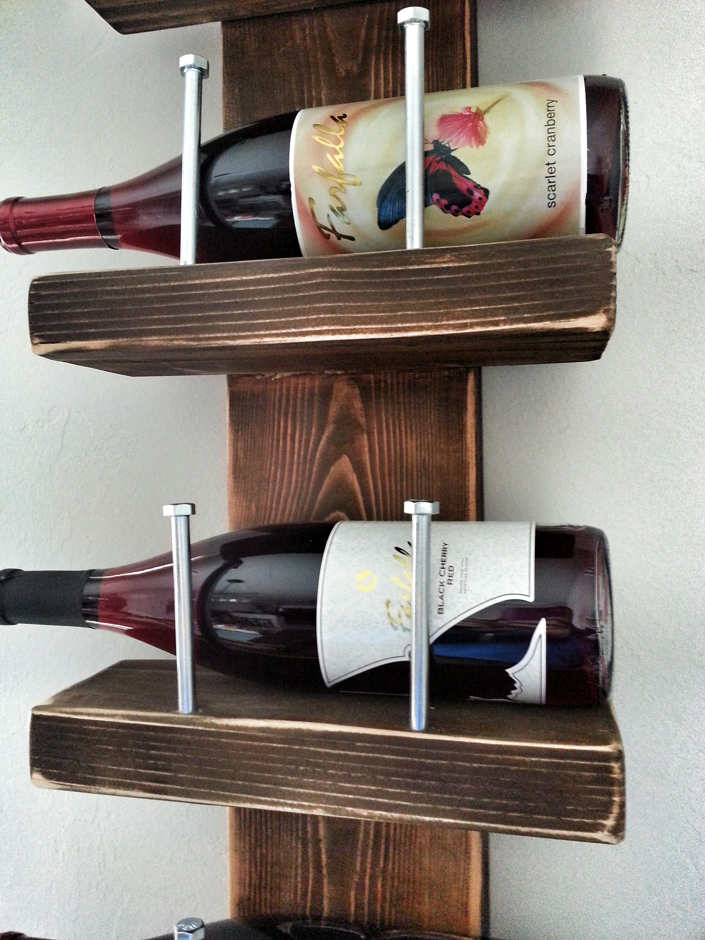 Buy Handmade Rustic Wine Rack, made to order from Route 66 Rustics