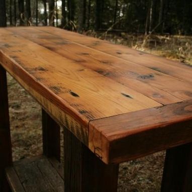 Custom Made Reclaimed Barnwood Sofa Table