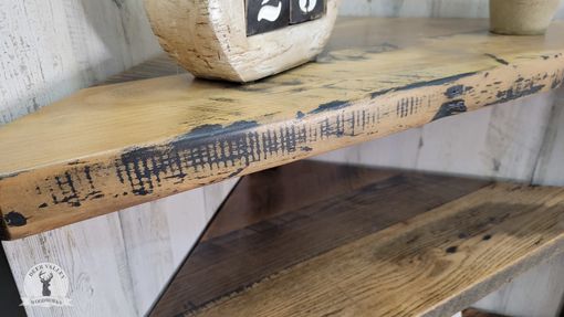 Custom Made Reclaimed Wood Corner Shelf, Rustic Corner Shelf, Barnwood Shelves, Corner Shelf