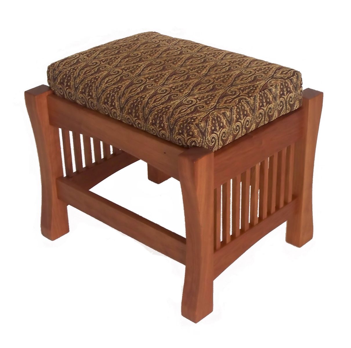 Hand Made Spindle Bow Ottoman by Brian Brace Fine Furniture