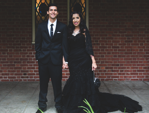 Custom Made Black Gothic Wedding Dress