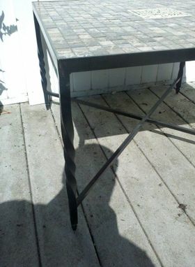 Custom Made Slate Tile Coffee Table