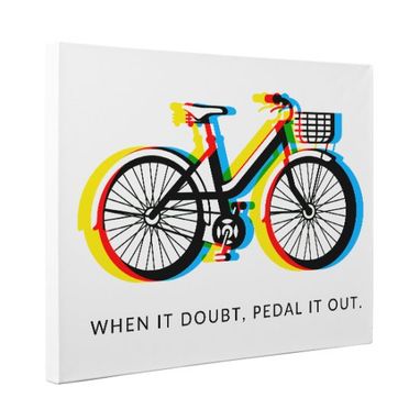 Custom Made When It Doubt Pedal It Out Canvas Wall Art