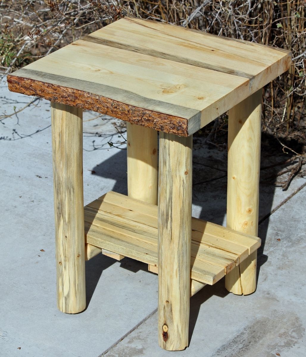 Hand Crafted Rustic Log End Tables Nightstands And Coffee Tables By   144492.538501 