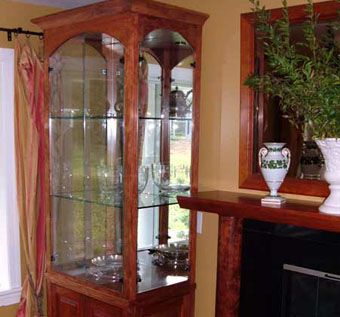 Custom Made Bubinga Display Cabinet