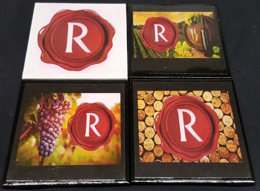 Custom Made Custom Made Ceramic Tile Coaster Set That We Made For Renault Winery