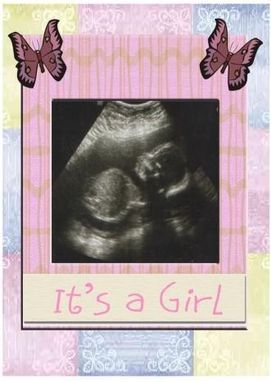 Custom Made Custom Photo Birth Announcment- Ultrasound, Or Regular Picture