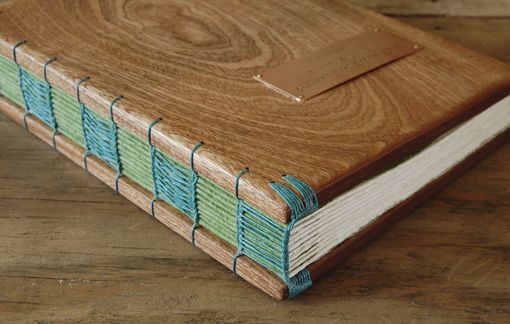 Custom Made Wedding Guest Book - Mahogany Wood Book - Journal