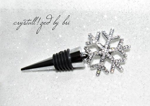 Custom Made Crystallized Snowflake Bottle Stopper Dining Alcohol Bling Genuine European Crystals Bedazzled