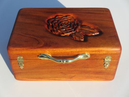 Custom Made Hand Carved Mahogany Jewelry Boxes With Your Design