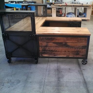 Custom Made Custom Reception Desk Reclaimed Wood