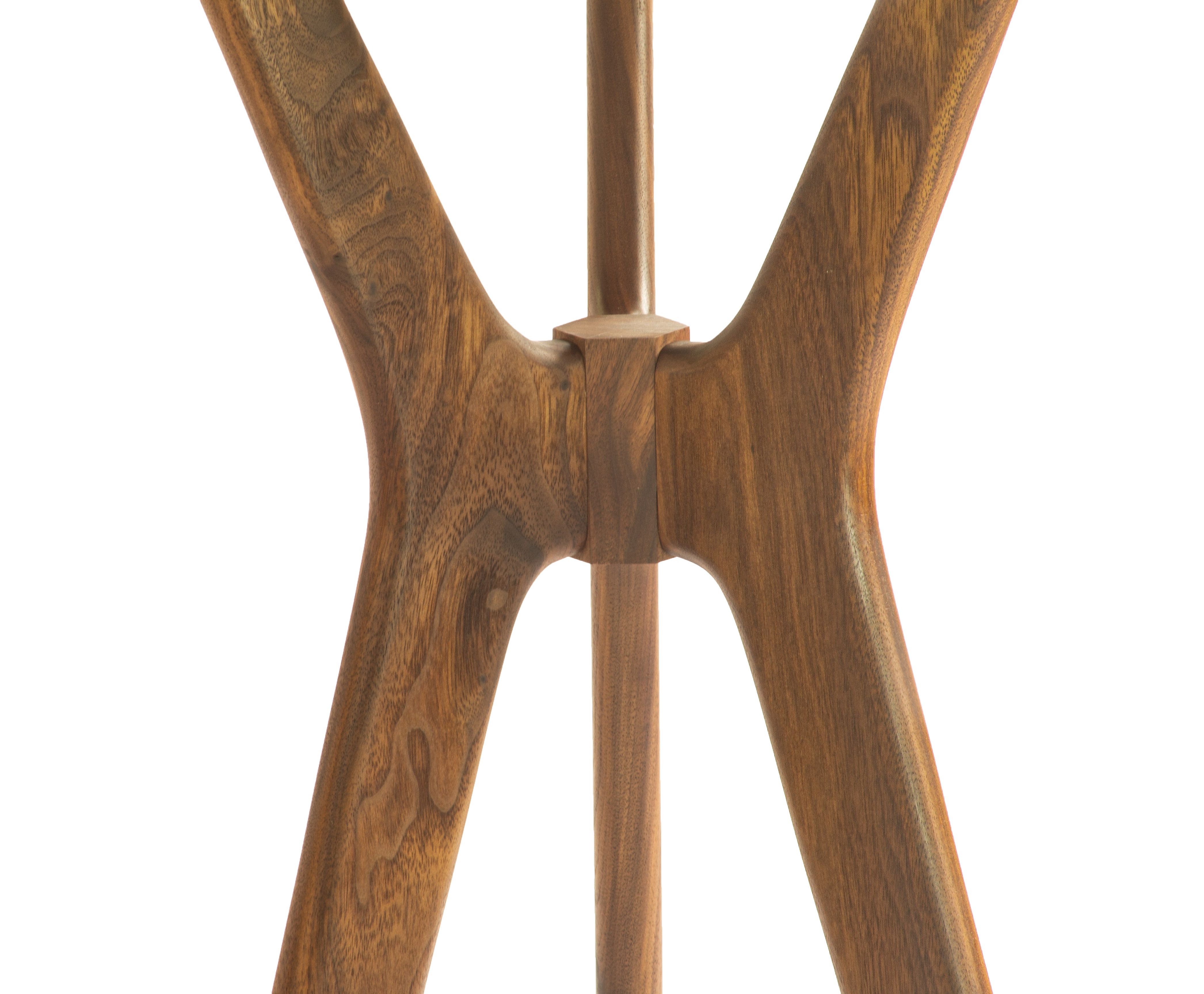 Custom Morello Guitar Pick Side Table In Walnut by Daniel Anderson