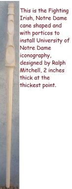 Custom Made Notre Dame Fighting Irish Cane