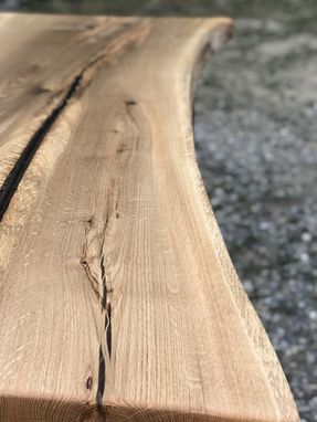 Custom Made Live Edge White Oak Desk
