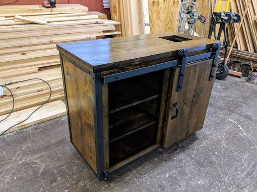 Custom Made Rustic Industrial Service Station / Server Station / Host / Wait Staff / Stand / Reception