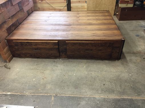 Custom Made Queen Size Platform Bed With Storage