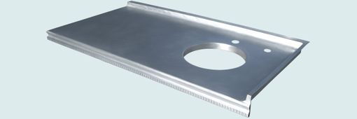 Custom Made Zinc Countertop With Backsplash & French Edge