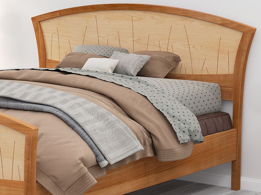 wood bed frame king with headboard