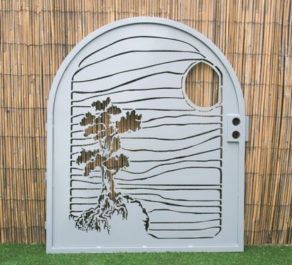 Custom Made Metal Art Gate - Lone Pine - Steel Panel Art - Wall Accent - Garden Gate - Handmade