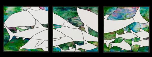 Custom Made Ocean Theme Stained Glass Window