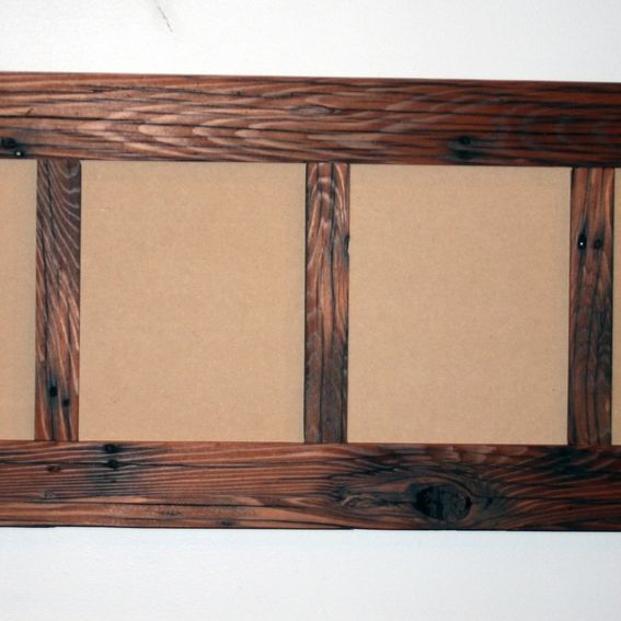 Hand Made Reclaimed Redwood Picture Frame With Four 8x10 Panes by ...