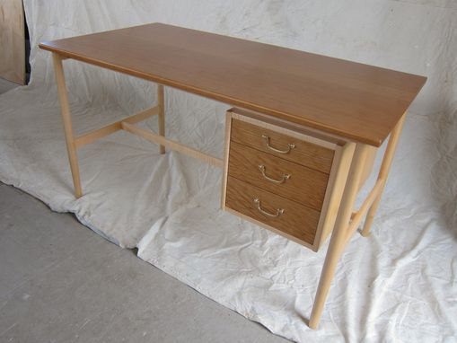 Custom Made Danish Modern Maple Cherry Desk