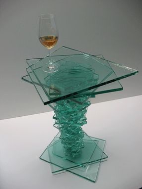 Custom Made Glass Occasional Table