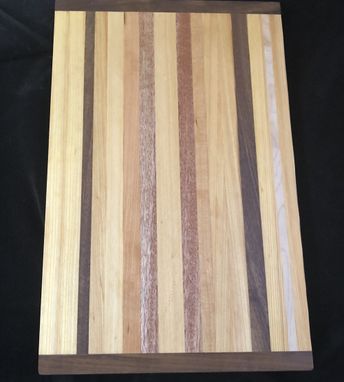 Custom Made Sampler Butcher Block Cutting Board Made With A Variety Of Hardwoods