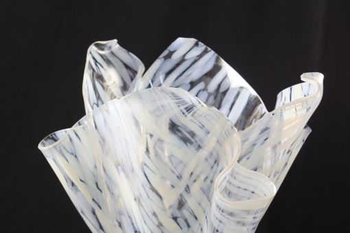 Custom Made White Glass Vase