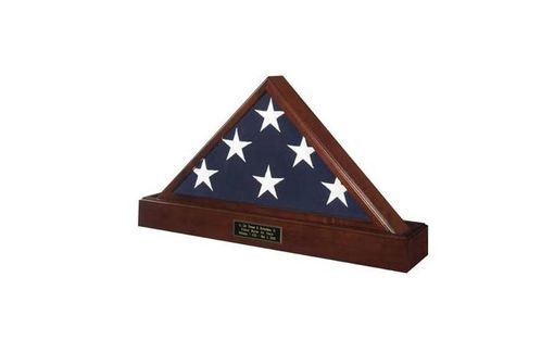 Custom Made Marine Corps Flag And Pedestal Case