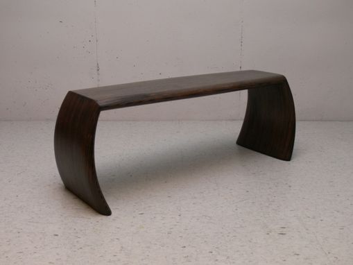 Custom Made Modern Wood Bench / Flat Top Dialogue Bench