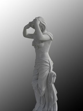 Custom Made Diaco Custom Lovely Lady Marble Statue On Base