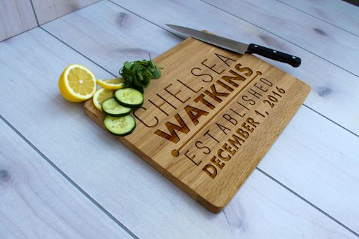 Custom Made Personalized Cutting Board, Engraved Cutting Board, Custom Wedding Gift – Cb-Wo-Chelsea Watkins