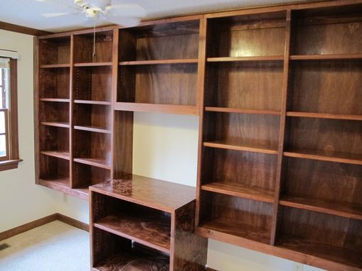 Handmade Built-In Bookshelves by Carolina Woodworking 