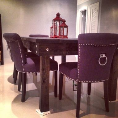 Custom Made Rustic Dining Table // Handmade // Solid Wood // Rustic Furniture // Matching Benches