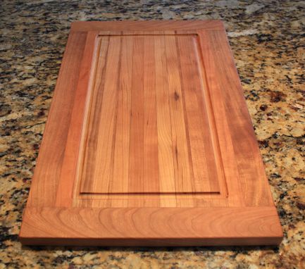 Custom Made Solid Cherry Wood Cutting Board With Grooves