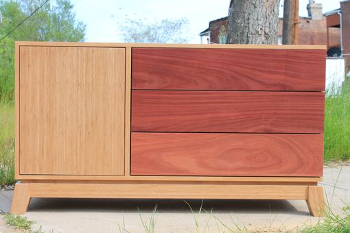 Custom Made Rosewood And Bamboo Dresser