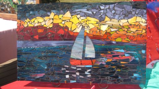 Custom Made Sunset Sail On A Beautiful Summer Day Mosaic
