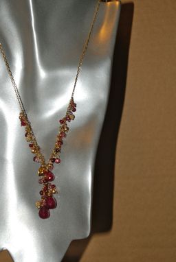 Custom Made Ruby And Tourmaline Necklace